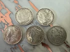 5x 1887 P MORGAN SILVER Dollar - Brilliant Circulated U.S. MINT - FREE SHIPPING
