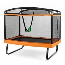 6 FT Kids Trampoline w/Swing, Safety Enclosure Net, Gift for Boys Girls Age 3