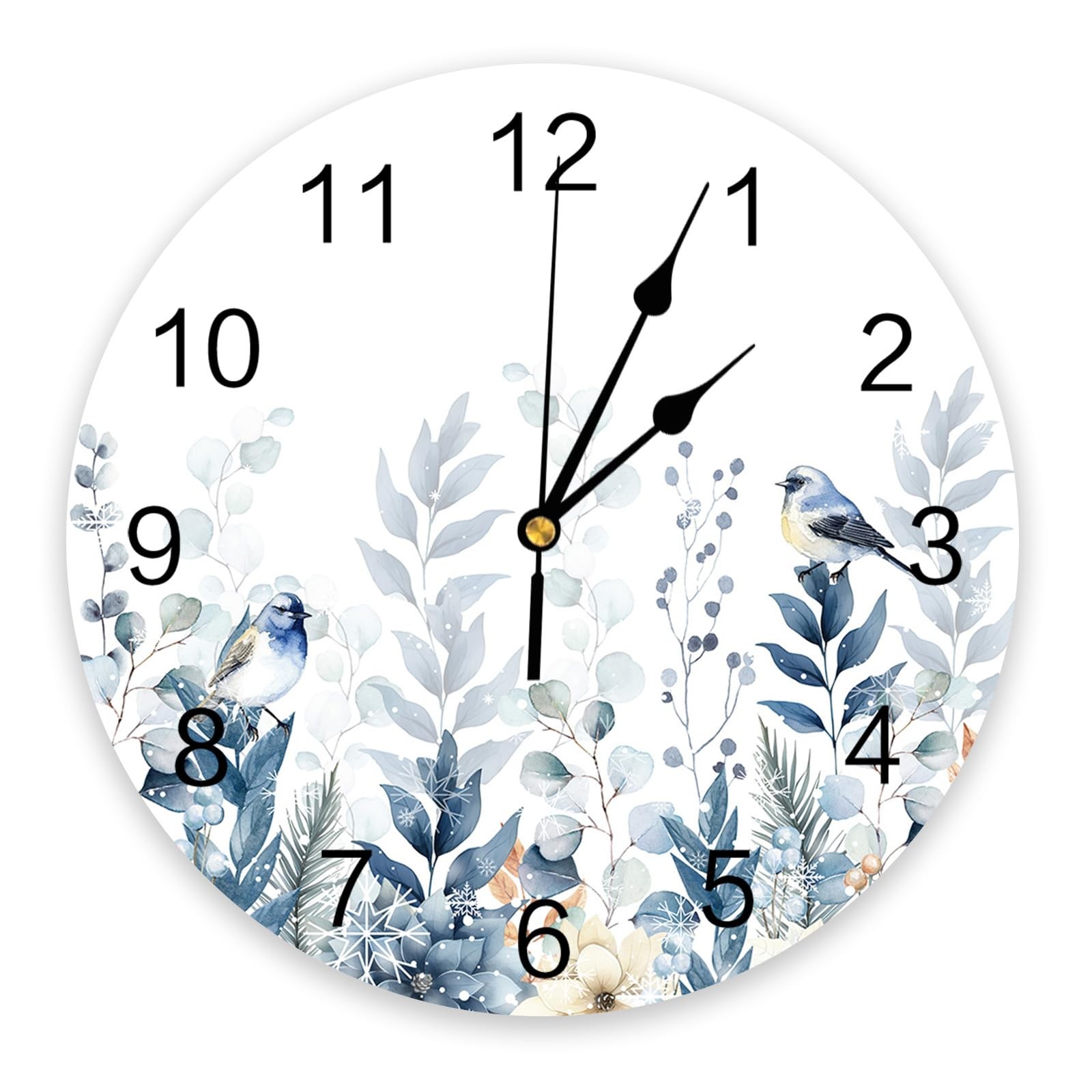 Non Ticking Wall Clock for Kitchen/Living Room/Bedroom/Office/School/Bathroom