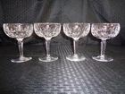 4 Vintage Waterford Crystal Kildare Champagne Coupe Sherbet Glasses