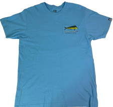 Salty Crew Men’s Mahi Graphic Fishing T-Shirt Blue Medium Fishing Dolphin