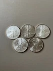 Lot of 5 - 1 Oz Silver American Eagles - .999 fine silver - dates vary