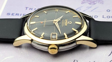 14K/SS Omega Constellation Original GILT Black Cross hair PIE-PAN Dial.SERV ICED 13