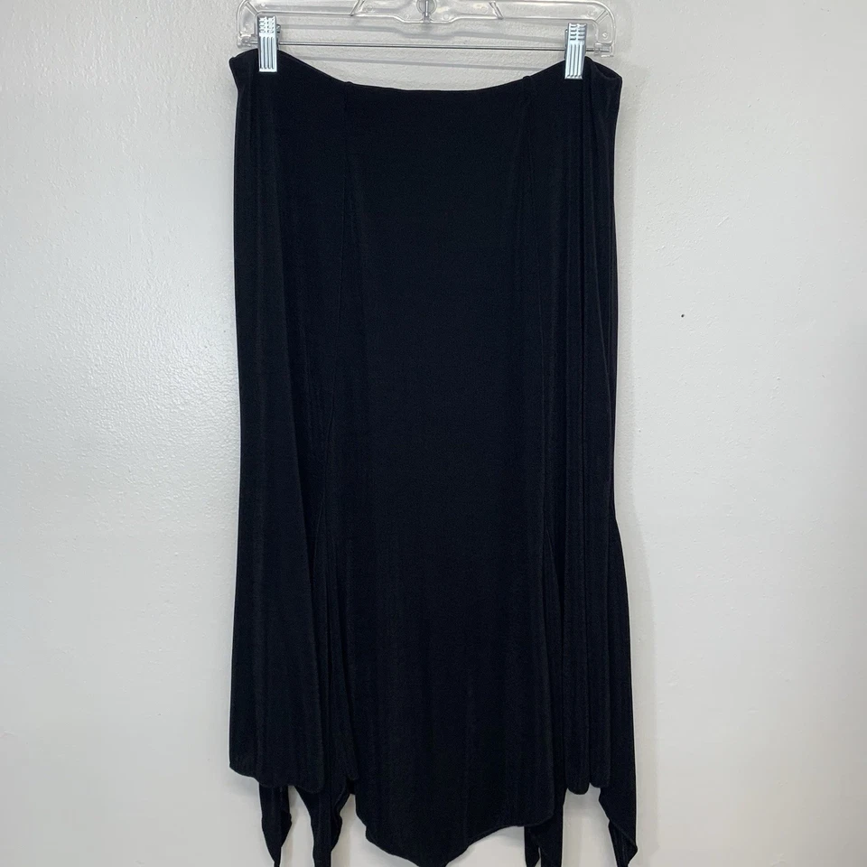 Falda Tejida Ajustada Carolyn Strauss Mediana Midi Dobladillo Asimétrico Pull On Cápsula Foto 4 de 4