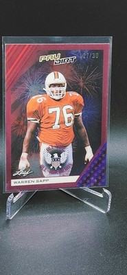 WARREN SAPP 2026 LEAF PAY DIRT FOOTBALL ALL TIME ALL-AMERICANS PINK FOIL #D /30
