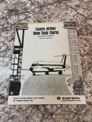 Eastern Airlines DC-9 Home Study Course Recurrent Training 1980 Ephemera