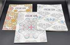 Leisure Arts Color Art for Everyone Coloring Book Lot 3 Animals Mandalas Extreme