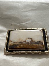 Landscape Gemstone Belt Buckle - vintage western
