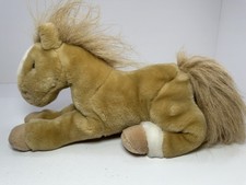 ANIMAL ALLEY Tan Horse Plush Stuffed 13" Toys R Us 2000 Vintage