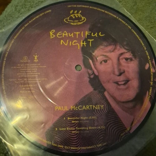 Paul McCartney - Beautiful Night - 1997 Picture Disc - 7" Single Vinyl - VG+