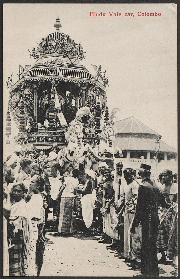 CEYLON postcard Hindu Vale Car - Image 1 of 1