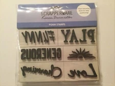 Creative Imaginations Scrapperware Karen Burniston foam stamps WORD PLAY