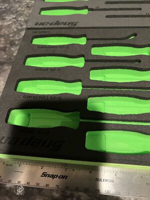 Snap-on 2pc foam organizers for mini screwdriver / pick / seal