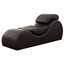 deluxe stretch chaise sex sofa lounge yoga relax chair chocolate brown leather