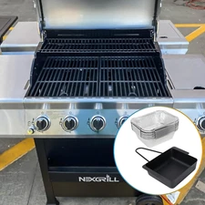 Universal Grease Pan with 15PCS Aluminum Drip Liner for Nexgrill 720-0830X 720-0