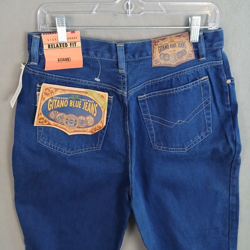 Vintage Women's Gitano Relaxed Fit Jeans Size 16 30x30 Indigo Blue Mom Y2K NWT - Picture 3 of 20