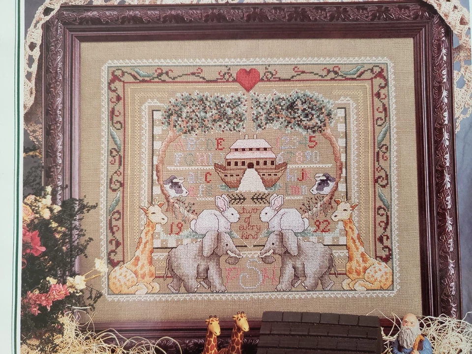 Counted Cross Stitch Noah's Sampler Alma Lynne's Private Collection Pattern 1992 - Image 4 of 4