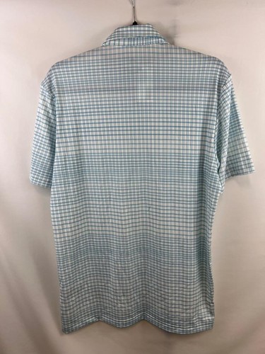 ADIDAS GOLF Men's ULT 365 PLAID Print Short Sleeve Polo Shirt Aqua Sz S NWT - Picture 5 of 5