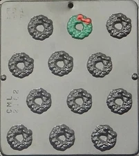 Christmas Wreath Bite Size Chocolate Candy Mold Christmas 2162 NEW