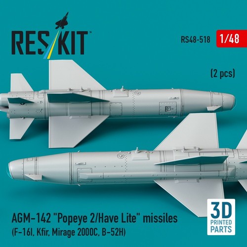 1/48 AGM-142 Popeye 2/Have Lite x2 F-16I Kfir Mir2000 B-52 3D ResKit RS48-0518 - Imagen 3 de 3