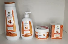 Dove Holiday Treats Cinnamon Pumpkin Pie 4 Piece Set, Body Hand Wash Scrub Bar