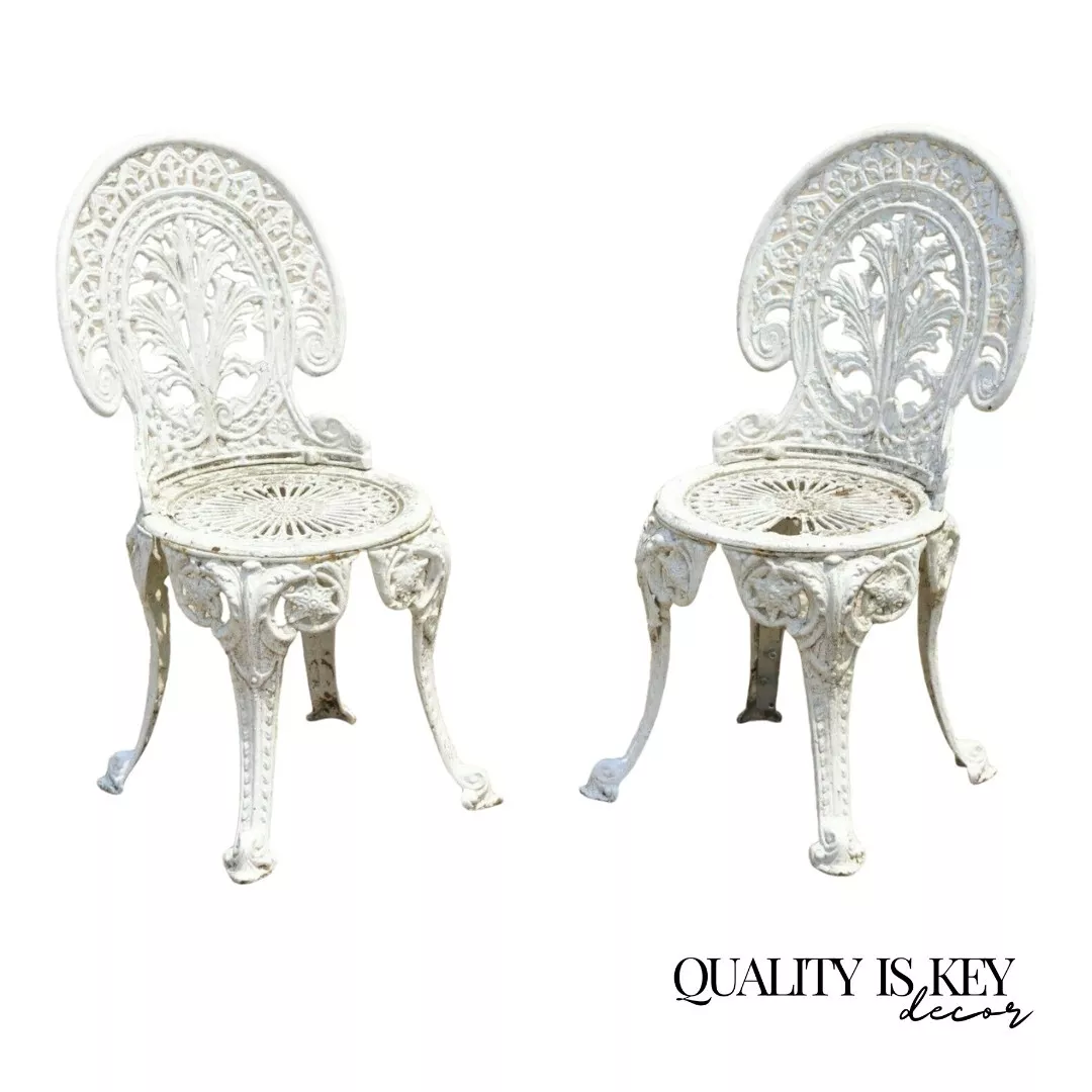 Antique cast iron chairs sale
