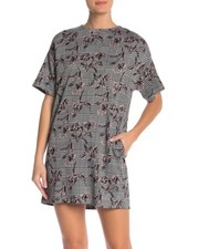 Como Vintage 156298 Women's Short Sleeve Jacquard Knit Print Dress Sz. Medium