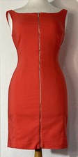 zara size S dress pink orange party elegant zip up lined