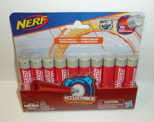 Nerf N-Strike MEGA ACCUSTRIKE Series LOT of 2 10x Packs Refill Darts 20 Ammo NEW - Picture 2 of 4