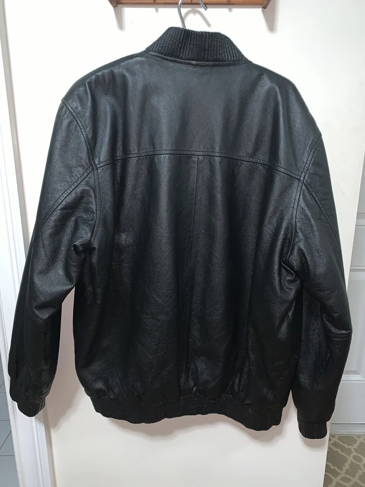 Chaqueta de bombardero de cuero con chaleco NYC Foto 2 de 4