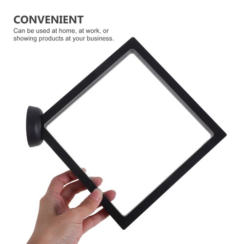 3D Floating Frame Shadow Box Display Case Jewelry Display Case with Round Base - Picture 9 of 12