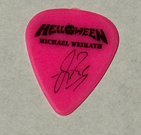Vintage Helloween Michael Weikath Signature Guitar Pick Tour