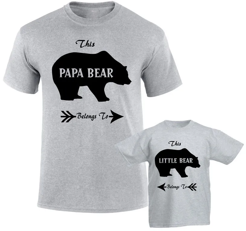 Papa bear Belongs Little Bear Father Daddy Son Daughter Bear