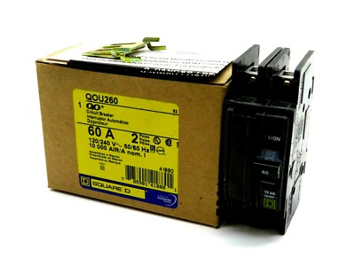 NEW Square D QOU260 Leistungsschutzschalter 60 A 2 POLE 120/240 V 50/60 Hz