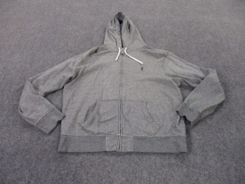 Polo Ralph Lauren Jacket Adult XL Gray Pony Pockets Work Outdoor Drawstring Mens