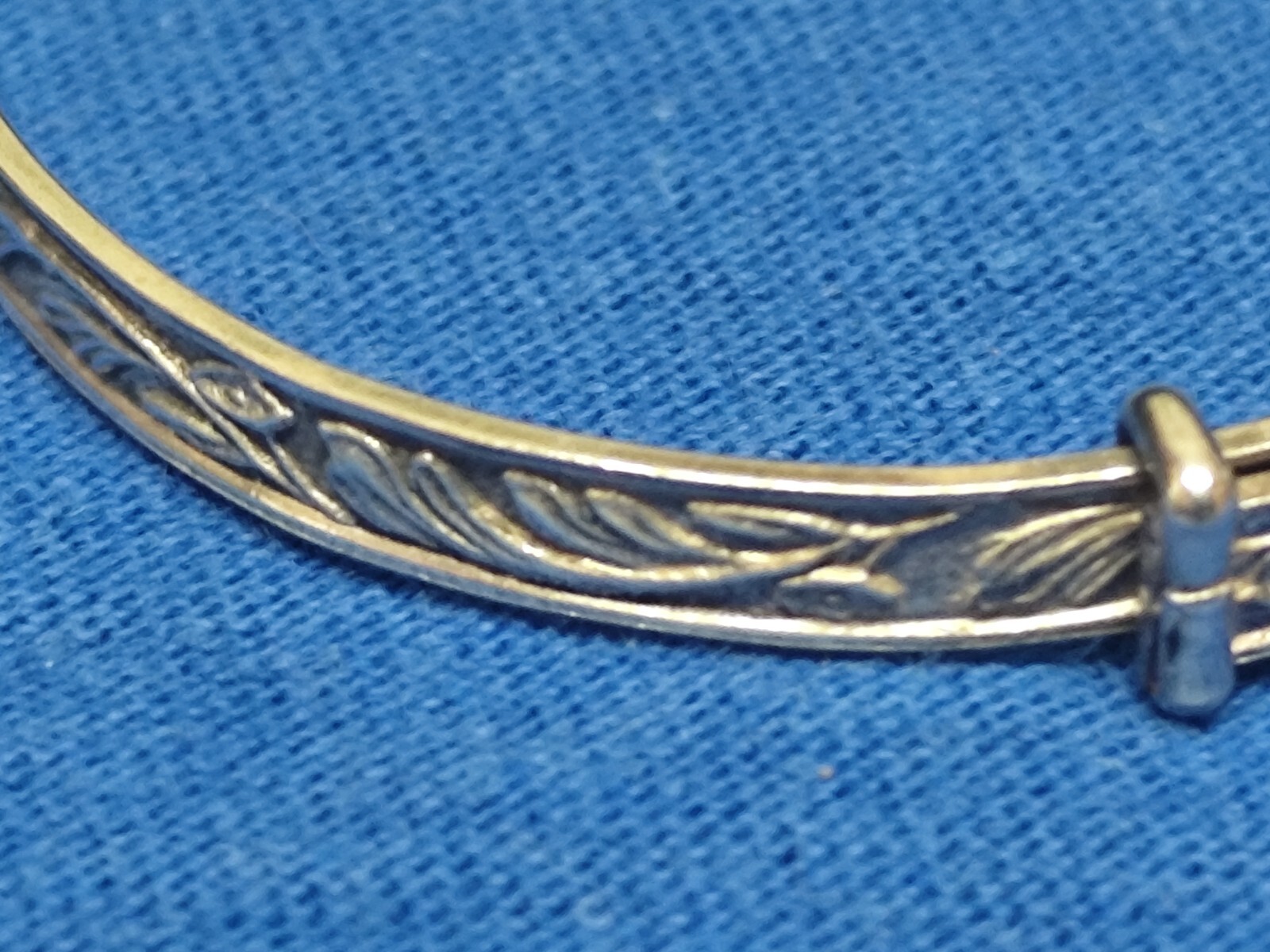 Solid Silver Christening Bangle / Silver Bracelet… - image 2