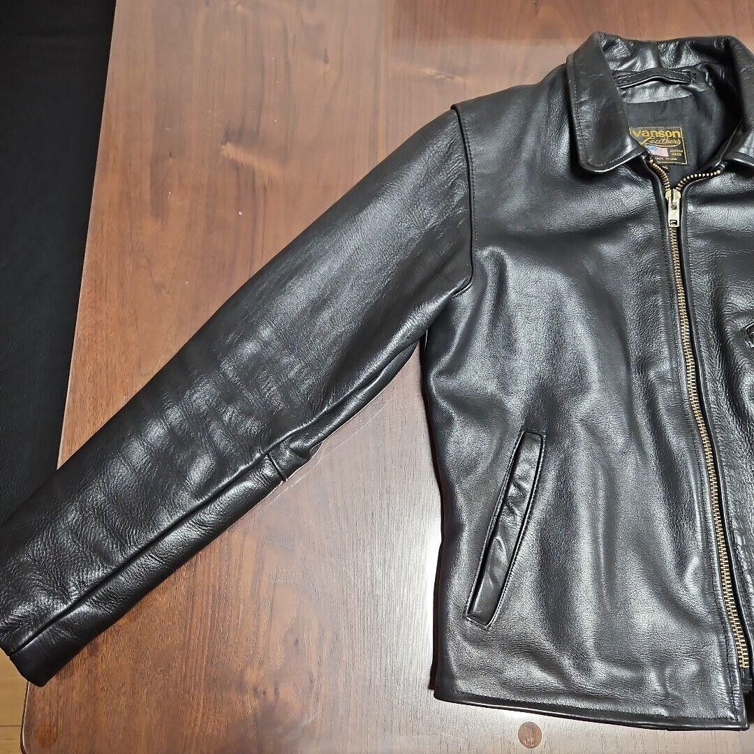 VANSON Leather Single Riders Jacket Enfield men Size 40 VANSON Leather Single Riders Jacket Enfield men Size 40