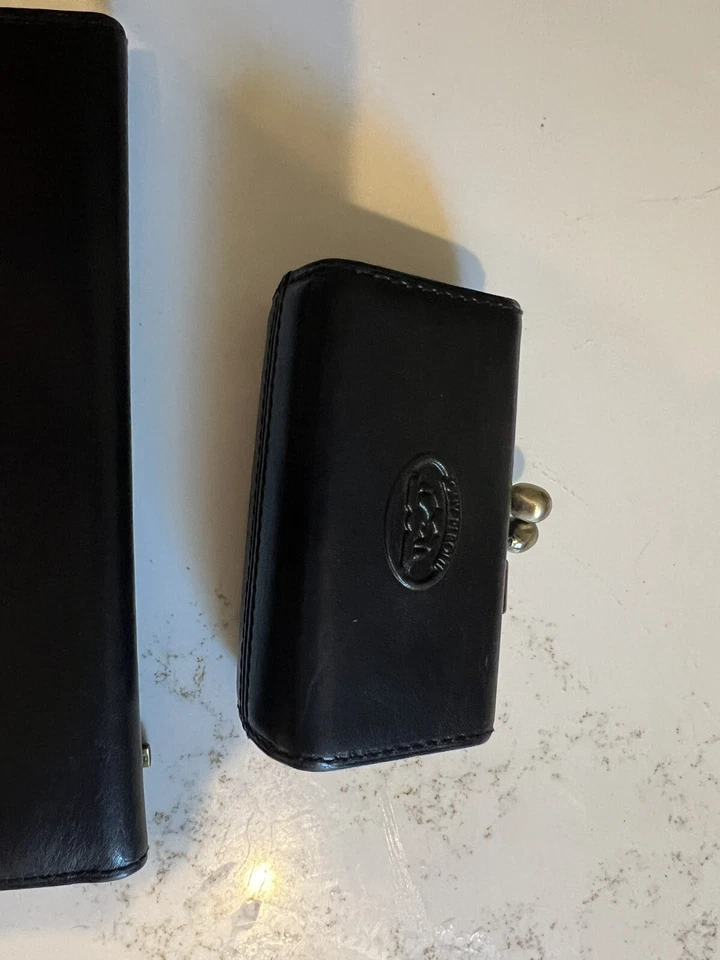 复古 Tony Perotti 皮革钱包和硬币钱包 意大利 — 第 3/4 张图片