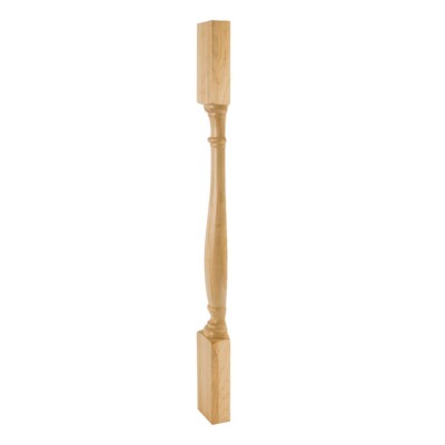 ONE-3-1/2'' W x 1-3/4'' D x 35-1/2'' H Split Turned Post-  BEST PRICE ON EBAY
