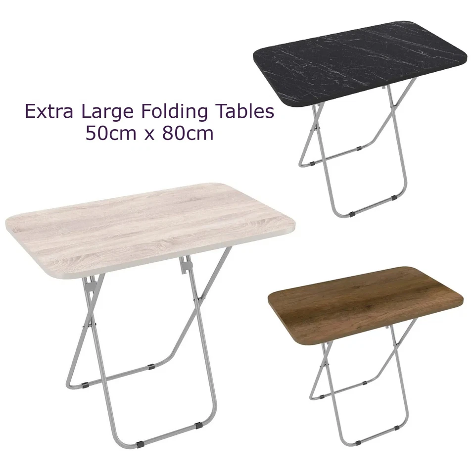 Large Folding Wooden Table TV Side Laptop Coffee Tea Snack Table Computer Desk