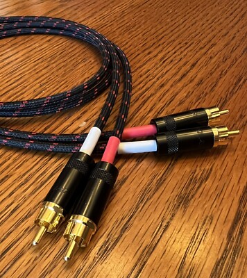 3 Ft. JMB CABLE CO. Audiophile Rca Gold Reference Standard Interconnect Cables