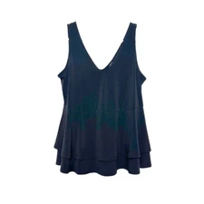 Torrid Black Layered Sleeveless Top Women's 0 /12 Black Flowy Whimsical Goth