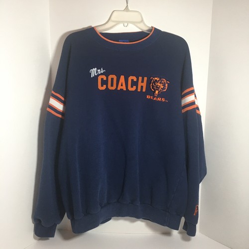 VTG NFL Chicago Bears Sweatshirt Mrs Coach Pro Player Experience Blue Women’s XL - Picture 3 of 12