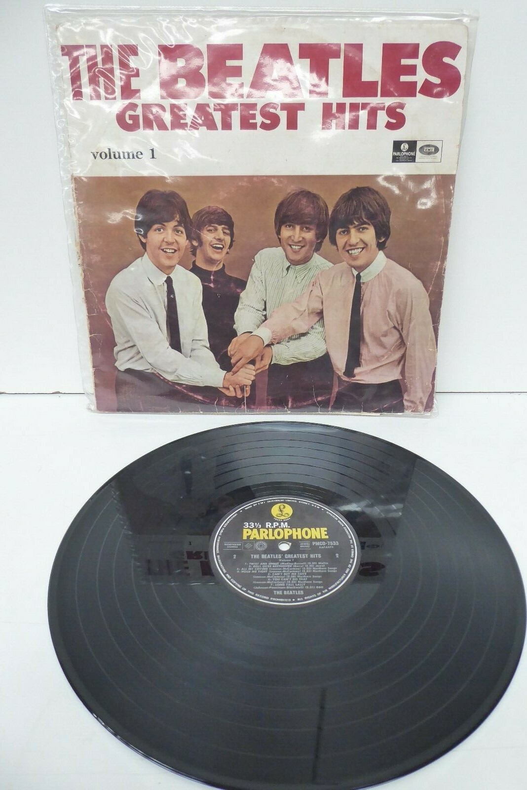 The Beatles Greatest Hits Parlophone 1966 Album Record Original Poster  Vinyl Lp | Ebay