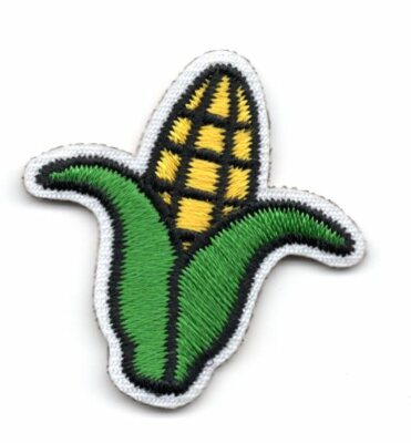 CORN ON THE COB Small Iron On Patch Vegetables