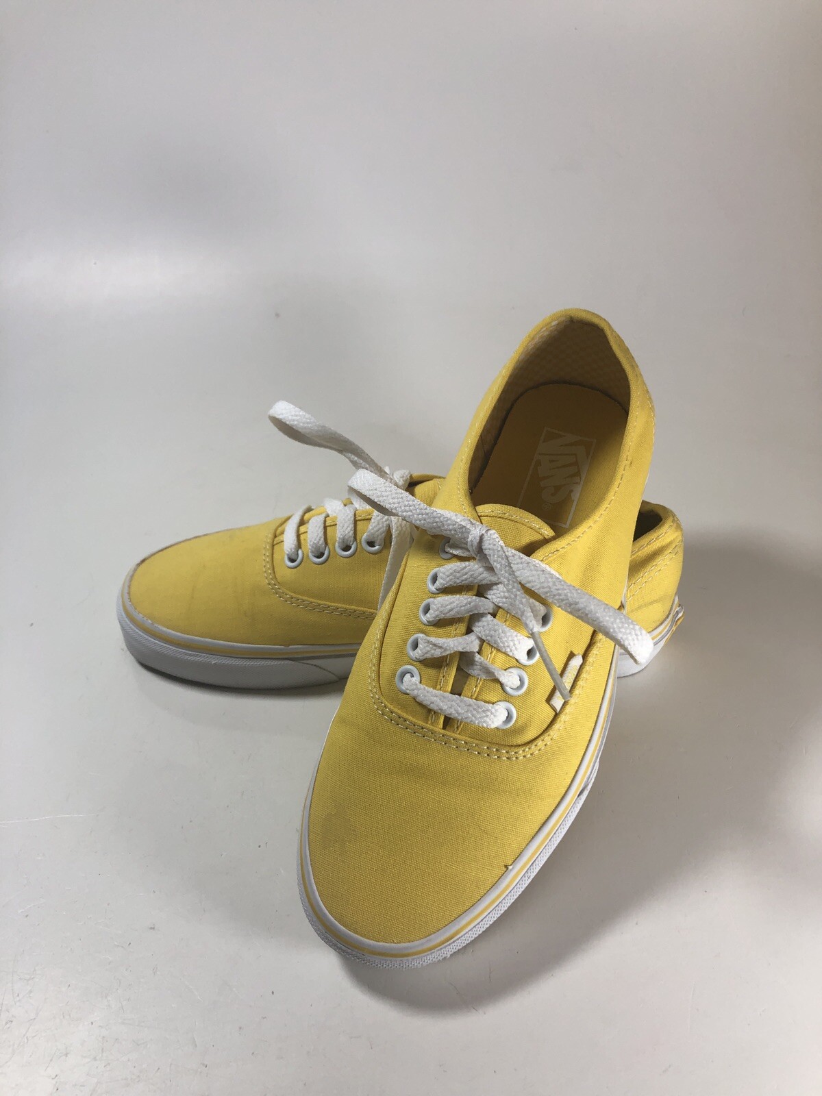Vans Skate Shoes Mens Women's Bright Yellow EUC Checkered Inside