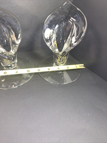 Pair of Vintage Viking Jack in the Pulpit Clear Glass Candle Holders - Picture 10 of 10