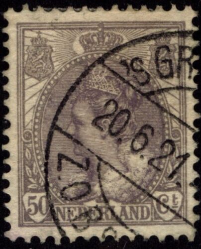 150559 Netherlands Stamp 50c Queen Wilhelmina Used Clean Back - Picture 1 of 1
