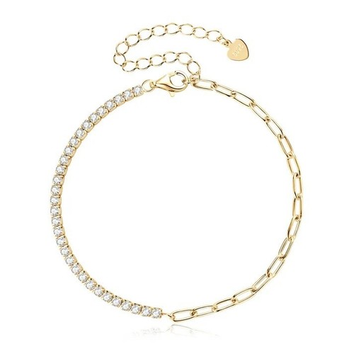 4CT Round Cut Lab-Created Diamond Women's Bolo Bracelet 14K Yellow Gold Plated - Picture 2 of 11