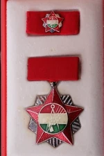 Hungary Hungarian SZOT Trade Union Presidium Medal Box Communist Labor Silver